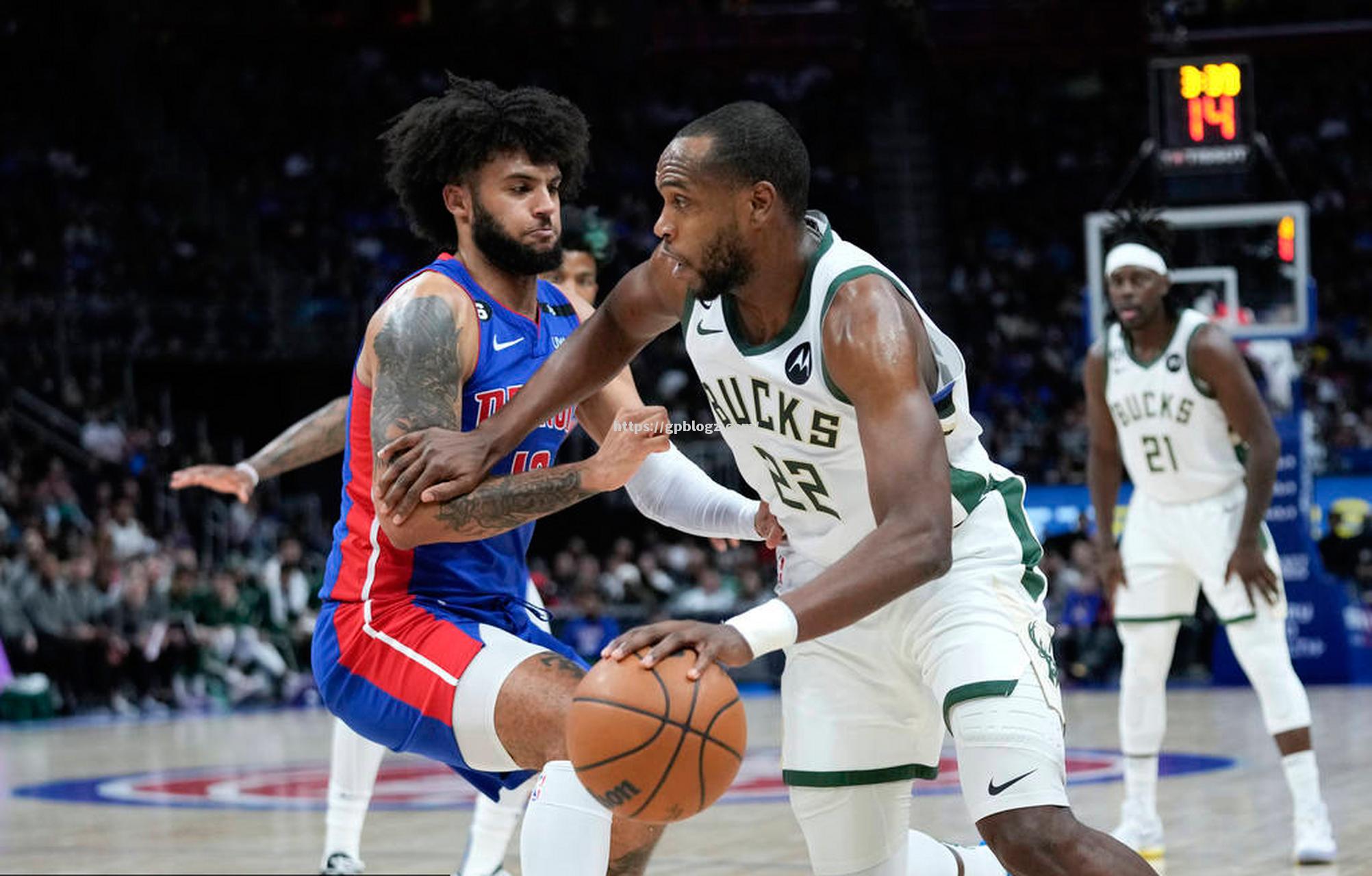 雄鹿客场大胜活塞，字母哥独揽分